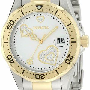 Invicta 12287 Pro Diver Silver Heart Dial Watch